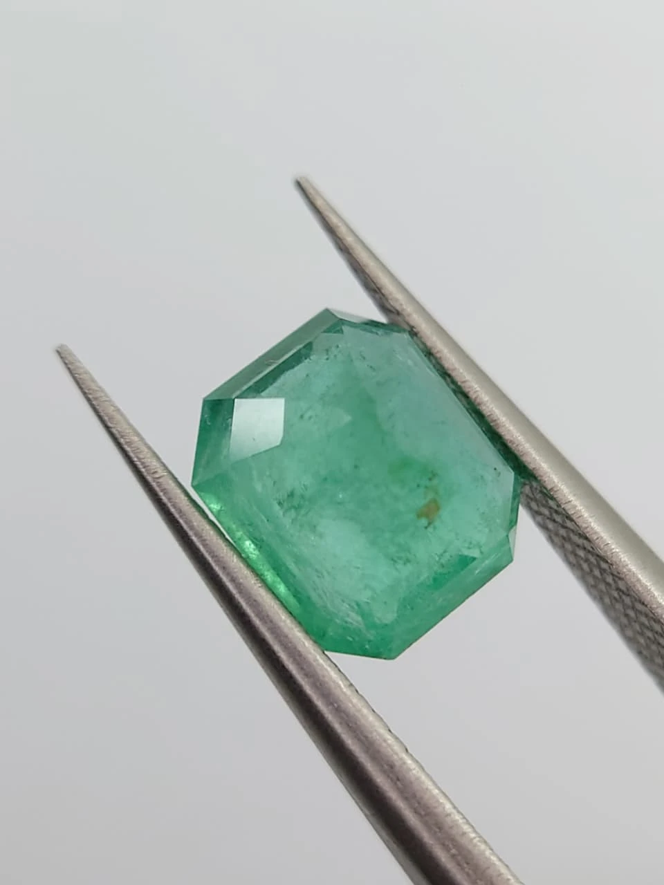 2ct Natural Octagon Faceted Panjshir Emerald from Afghanistan — view 1